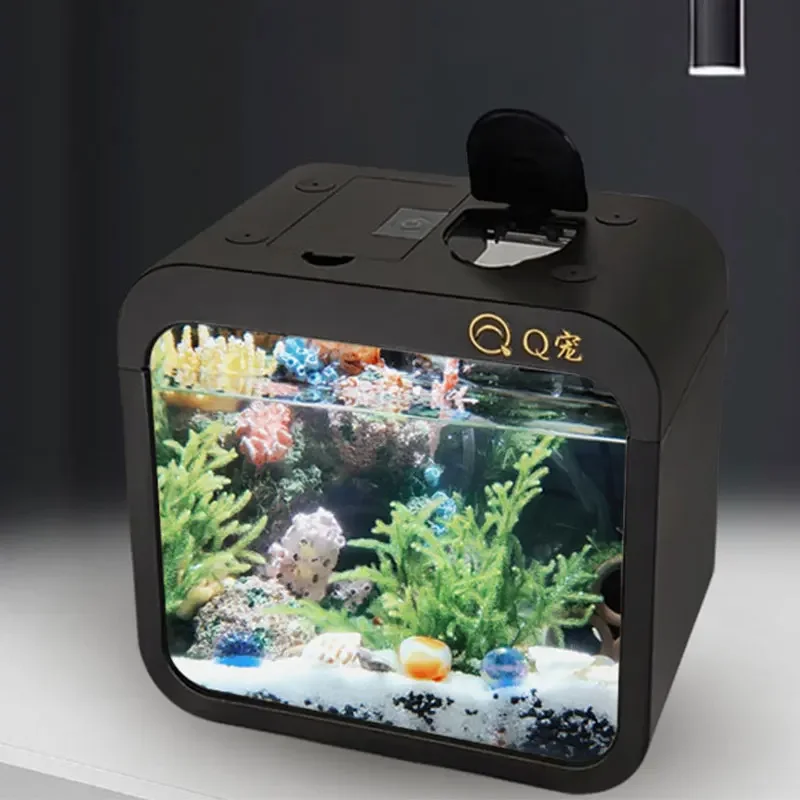 Aquarium Fish Goldfish - Transparentes Acryl-Aquarium für den Schreibtisch, kleines