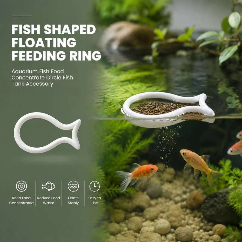 Aquarium Fish Medicine - Fischförmiger Schwimmender Futterring Aquarium Fischfutterkonzentrat Kreis