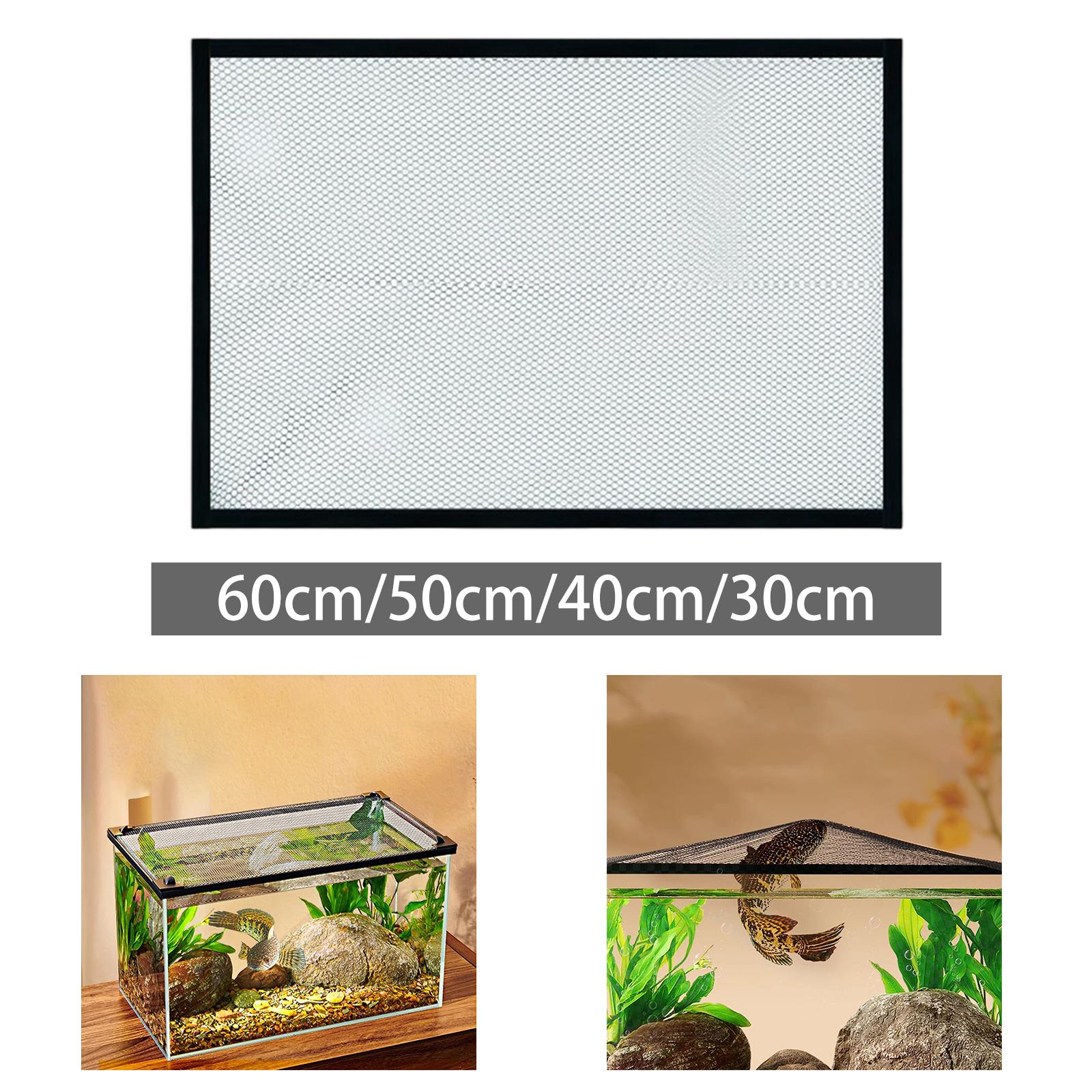 Aquarium Fish Jump Guard - Aquarium-Bildschirm, obere Abdeckung, magnetische Aquarium-Anti-Sprungnetz-Abdeckung, transparenter