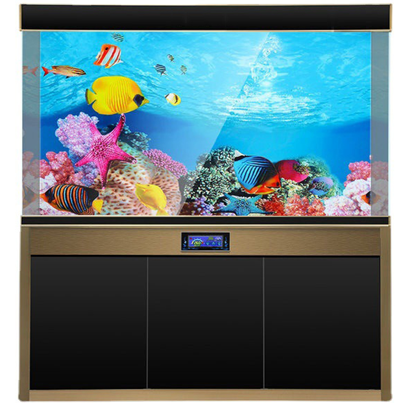 Aquarium Fish Wallpaper Hd - 3D-Hintergrund für Aquarium, doppelseitig, HD-Aquarium, Landschaftsaufkleber,