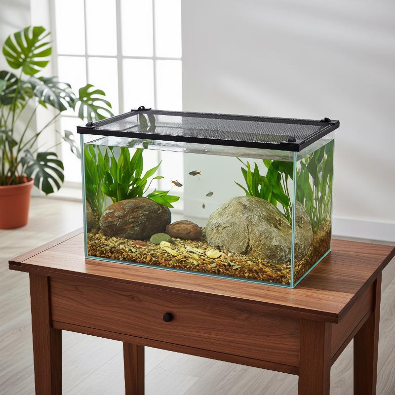 Aquarium Fish Jump Guard - Magnetische Fischbecken-Springschutzabdeckung DIY Ohne Bohren Installierbar