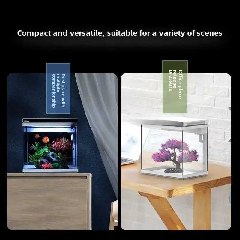 Aquarium Fish Without Oxygen - b7- Ultraweißes Glas-Aquarium für kleine Fische,