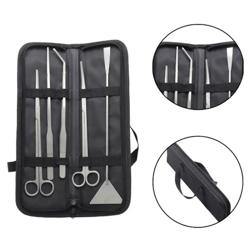 Aquarium Fish Maintenance - Aquarium-Reinigungswerkzeug-Set Wellenschere Pinzette Wasserpflanzen-Gras-Trimmer Edelstahl Fischbecken-Werkzeuge