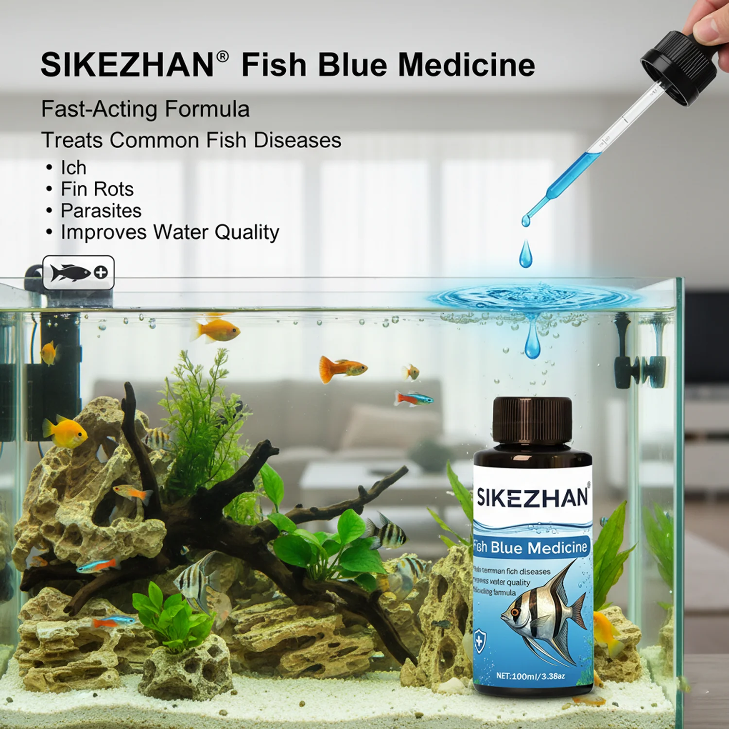 500 ml blaue Metylenlösung, Aq – Aquarium Fish Medicine Bewertung und Preis